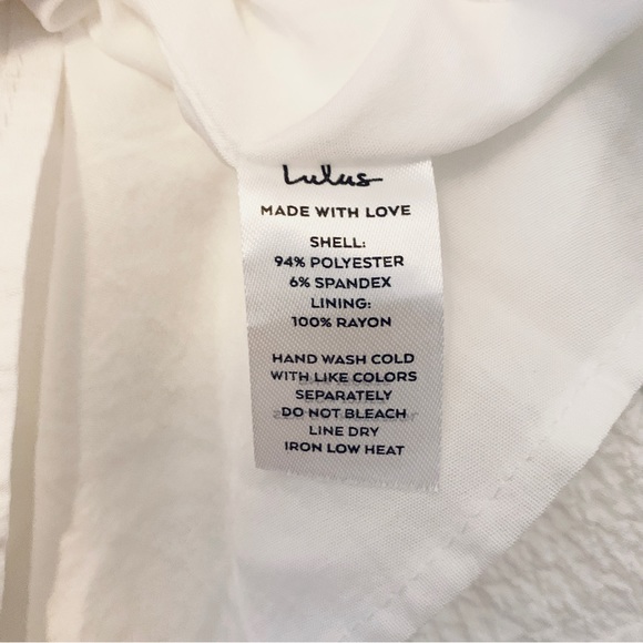 Lulu’s White Surplice Puff Sleeve Mini Dress - Picture 10 of 13